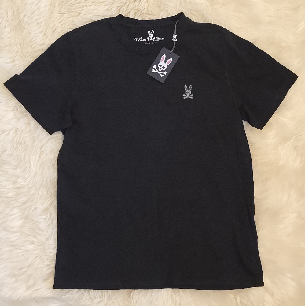 Psycho Bunny Black Men's Calder Shirt Grey/Silver Logo